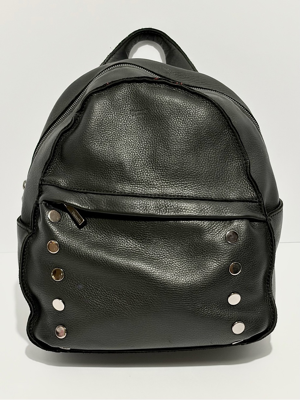 Hammitt  Shane Large Black Leather Backpack With Gunmetal Hardware EUC